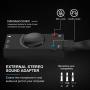 USB Sound Card, TechRise USB External Stereo Sound Adapter Splitter Converter with Volume Control for Windows and Mac, Plug & Play, No Drivers Needed