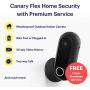 Canary Flex Outdoor Indoor Home Security Camera with Premium Service (1 YR FREE Incl.) | Weatherproof, Wire-free or Plugged in, 2-Way Talk, 30-Day Video History, Alexa, Google, Baby Monitor, WiFi