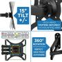 Mount-It! TV Wall Mount Bracket with Full Motion Arm Fits 13-42” Flat Screen TVs VESA 75, 100, 200, 55lb Weight Capacity WITH 15'' EXTENSION