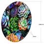 Cholaty Mouse Pad - Thick Natural Rubber Keyboard Mouse Mat Rectangle Non-Slip Rubber Base Mouse Pad Wrapping Edge Colorful Succulent Plants Gaming Mouse Pad