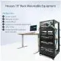 StarTech.com 25U Open Frame Server Rack - 4 Post Adjustable Depth (22'' to 40'') Network Equipment Rack w/ Casters/ Levelers/ Cable Management (4POSTRACK25U), Black