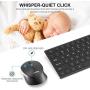 Wireless Keyboard and Mouse Combo, WisFox 2.4G Full-Size Slim Thin Wireless Keyboard Mouse for Windows, Computer, Desktop, PC, Laptop Mac (Dark Black)