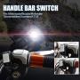 Ourbest Handlebar Switch 12V 7/8inch 22mm On Off Push Button for Bicycle Motorcycle Scooter Headlight/Fog Light/Driving Lamp Toggle Switch Grey