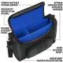 USA GEAR Mini Projector Case S7 Pro Portable Projector Bag Carrying Case with Accessory Storage - Compatible with Small LED Projectors from Vankyo, DR. J, Apeman, GooDee, DBPOWER, CiBest (Blue)