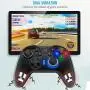 Forty4 Wireless Gaming Controller, Dual-Vibration Joystick Gamepad Computer Game Controller for PC Windows 7/8/10, PS3, Switch- Black