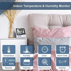 Digital Thermometer Indoor Hygrometer Room Thermometers and Humidity Gauge with Temperature Humidity Monitor by AikTryee