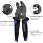 Dupont Crimping Tool Qibaok Pin Ratcheting Crimper AWG 26-20 for JST Terminal Connector XH 2.54mm C3-R 2.54mm Dupont 2.54mm KF2510 JST Terminal Connector