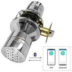 PINEWORLD Q100 Bluetooth Smart Lock Keyless Electronic Keypad Lock (Bluetooth, Silver)