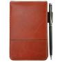 Small Pocket PU Leather Business Notebook Lined Memo Pad Holder Jotter Book Steno Notepad 3.5-Inch X 5.5-Inch Note Pad, Refillable, 8 Digital Calculator, Pen Holder Loop, Metal Ball Point Pen