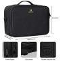 Relavel Makeup Bag Travel Makeup Train Case 13.8 inches Large Cosmetic Case Professional Portable Makeup Brush Holder Organizer and Storage with Adjustable Dividers and Shoulder Strap Black