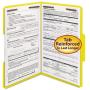 Smead 17940 Folders Two Fasteners 1/3 Cut Assorted Top Tab Legal Yellow 50/Box