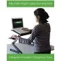 WorkEZ Cool Adjustable Laptop Cooling Stand & Lap Desk Tray for Bed Couch with 2 Fans 3 USB Ports Mouse Pad. Ergonomic Aluminum Height tilt Angle MacBook Riser Portable Standing Desk Converter,Black