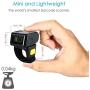 Eyoyo 1D Wireless Ring Barcode Scanner, Compatible with Bluetooth Function & 2.4GHz Wireless & Wired Connection, Portable Wearable Mini Finger Bar Code Reader Work with Windows, Mac OS, Android 4.0+,