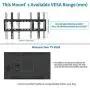 Everstone Adjustable Tilt TV Wall Mount Bracket for Most 32-86 Inch LED,LCD,OLED,Plasma Flat Screen,Curved TVs,Low Profile,Up To VESA 600x400 and 165 