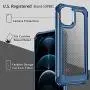 SUPBEC Compatible for iPhone 11 Pro Max Case and [ Screen Protector Tempered Glass x2Pcs] Protective Phone Cover [HeavyDuty Series] Shockproof Silicone for iPhone 11Pro Max Phone Case-Clear Blue-6.5''
