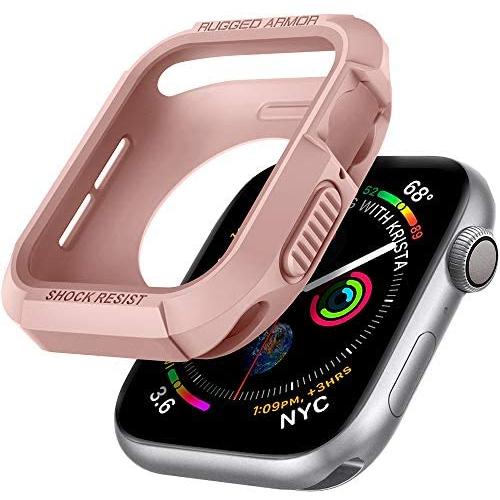 Spigen Rugged Armor Designed for Apple Watch Case for 44mm Series 6/SE/5/4 - Rose Gold