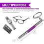 Eyeglass Repair Screwdriver Kit Keychain-2PCS 3 in 1 Colorful Mini Precision Screwdriver with Keychain-Eyeglass, Sunglass, Watch, Jewelry, Electronics, Toy Repair Kit (GOLD, SILVER)