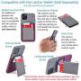 Dockem iPhone 11 Pro Wallet Case: Built-in Metal Plate for Magnetic Mounting & 2 Credit Card Holder Slots (5.8'' Luxe M2 Synthetic Leather, Maroon and Grey)