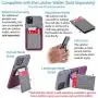 Dockem iPhone 11 Pro Wallet Case: Built-in Metal Plate for Magnetic Mounting & 2 Credit Card Holder Slots (5.8'' Luxe M2 Synthetic Leather, Maroon and Grey)