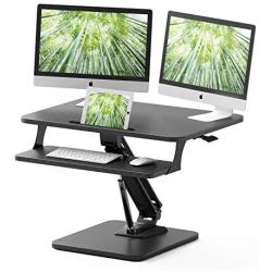ZHU CHUANG Stand Up Desk Standing Desk Converter Gas Spring Sit Stand Desk Workstation Sit to Stand Desk Riser (Black 2)