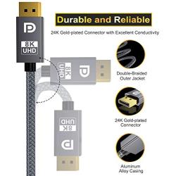 Itramax 8K 60Hz DisplayPort Cable 10FT (2-Pack),DP 1.4 Male Ultra High Speed Cord for Laptop/PC/TV/Gaming Monitor,Support HBR3 Bandwidth of 32.4Gbps,4K@144Hz,2K@165Hz,1080P@240Hz (DP 1.2 Compatible)