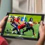 Trexonic Ultra Lightweight Rechargeable 12'' LED TV With HDMI, SD, MMC, USB, VGA, Headphone Jack, AV Inputs and Output And Built-in Digital Tuner