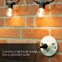 GE Polarized Handy Plug, Convert, Easy-to-Install, UL Listed, Black, 54276, Light Bulb to Outlet Socket Adapter, 2 Pack, 2 Each