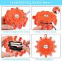 8 Pack LED Road Flares Emergency Beacon Safety Flare Flashing Warning Light for Car Truck Boat with Hook and Magnetic Base, 9 Flash Modes (Batteries Not Included) (8)