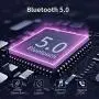 Bluetooth Headphones 5.0, Bluetooth Earbuds with Microphones, Pop Up Auto Pairing, Touch Control, 3D High-Definition Stereo with Noise Reduction, IPX5 Waterproof, Suitable for Android/iOS