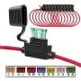 SimpleDailyGoods-10 Pack 12V/DC ATC/ATO 12AWG in-Line Fuse Holder for 5Amp/7.5Amp/10Amp/15Amp/20Amp/25Amp/30Amp fuses Suitable for Installing Cars,Motorcycles,Buses etc,and Other Electronic Equipment