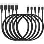 iPhone Charger Cable 6ft 5Pack,[MFi Certified] Lightning Cable 6 Foot,Ailawuu iPhone Cord USB Fast Charging Compatible with iPhone 11/11 Pro/Pro Max/X/XS Max/XR/8/8 Plus/7/7 Plus/iPad/iPod (Black)