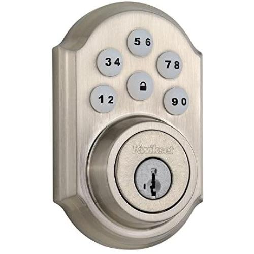 OLD MODEL: Kwikset 909 SmartCode Electronic Deadbolt featuring SmartKey in Satin Nickel