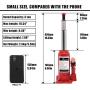 BAOSHISHAN 3 Ton Double Ram Bottle Jack 6-1/2'' to 16-1/2'' Lifting Range with Carrying Case