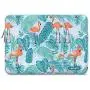 MOSISO Laptop Sleeve Compatible with MacBook Air 13 inch 2018-2021 A2337 M1 A2179 A1932,MacBook Pro A2338 M1 A2289 A2251 A2159 A1989 A1706 A1708,Polyester Vertical Flamingo Palm Leaves Bag with Pocket