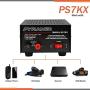 Universal Compact Bench Power Supply - 5 Amp Linear Regulated Home Lab Benchtop AC-to-DC 12V Converter w/ 13.8 Volt DC 115V AC 70 Watt Power Input, Screw Type Terminals, Cooling Fan - Pyramid PS7KX,BLACK