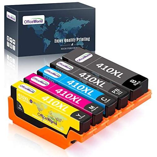 OfficeWorld Remanufactured Ink Cartridge Replacement for Epson 410XL 410 XL to use with Expression XP-530 XP-630 XP-635 XP-640 XP-830 XP-7100 (Black, Photo Black,Cyan, Magenta, Yellow) 5-Pack