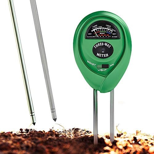 Soil pH Meter, 3-in-1 Soil Test Kit For Moisture, Light & pH, A Must Have For Home And Garden, Lawn, Farm, Plants, Herbs & Gardening Tools, Indoor/Outdoors Plant Care Soil Tester (No Battery Needed)
