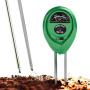 Soil pH Meter, 3-in-1 Soil Test Kit For Moisture, Light & pH, A Must Have For Home And Garden, Lawn, Farm, Plants, Herbs & Gardening Tools, Indoor/Outdoors Plant Care Soil Tester (No Battery Needed)