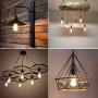 Ascher Vintage LED Edison Bulbs, 6W, Equivalent 60W, Non-Dimmable, High Brightness Warm White 2700K, ST58 Antique LED Filament Bulbs, E26 Medium Base, Clear Glass, Pack of 4