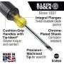 Klein Tools 601-10 Flat Head Screwdriver, 3/16-Inch Cabinet Tip with 10-Inch Round Shank