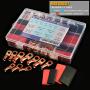 TKDMR 100Pcs UL AWG 8 6 4 2 Copper Wire Lugs with Heat Shrink Set,50Pcs Heavy Duty Cable Lugs Battery Cable Ends Copper Eyelets Terminal Connectors with 50Pcs Heat Shrink Tubing (100pcs 8/6/4/2 Awg)
