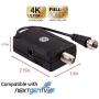 GE Indoor TV Antenna Amplifier Low Noise Antenna Signal Booster Clears Up Pixelated Low-Strength Channels HD TV Digital VHF UHF AC Power Adapter Black 42178