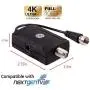 GE Indoor TV Antenna Amplifier Low Noise Antenna Signal Booster Clears Up Pixelated Low-Strength Channels HD TV Digital VHF UHF AC Power Adapter Black 42178