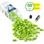 Mpow 055A Ear Plugs 60 Pairs, Super Soft Foam Ear Plugs 34dB SNR, Noise Reduction Hearing Protector, with Aluminum Carry Case, for Sleeping, Woodworking, Shooting, Travel, Loud Events-Green