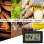 Mini Hygrometer Thermometer Portable Digital Electronic Temperature Humidity Gauge 4 Pack Indoor Outdoor Thermometer Wireless LCD Display for Greenhouse, Garden, Guitar Box, Kitchen, Closet
