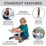 ECR4Kids - ELR-15810-LG The Surf Portable Lap Desk, Flexible Seating for Homeschool and Classrooms, One-Piece Writing Table for Kids, Teens and Adults, GREENGUARD [Gold] Certified, Light Grey