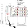 Signaworks LED 3 Light Steady & Flashing Andon Tower Light Kit - Parts Only, Assembly Required - 3 Position Switches for On/Off Operation - Stack Light