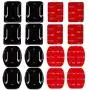 AxPower 16 PCS Helmet 3M Adhesive Pads Sticker Flat Curved Mounts Accessories kit for GoPro Hero 8 7 6 5 4 3+ 3