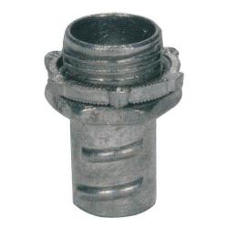 Morris Products Screw-in Connectors for Greenfield, Flex Conduit – Zinc Die Cast Locknut – to Connect Flexible Metallic Conduit to Metal, Steel Outlet Box – 3/8”