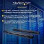 StarTech.com Vertical Cable Organizer with Finger Ducts - Vertical Cable Management Panel - Rack-Mount Cable Raceway - 0U - 6 ft. (CMVER40UF), Black